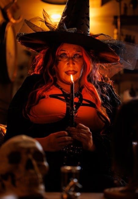 list in a fancy witchcraft guide
